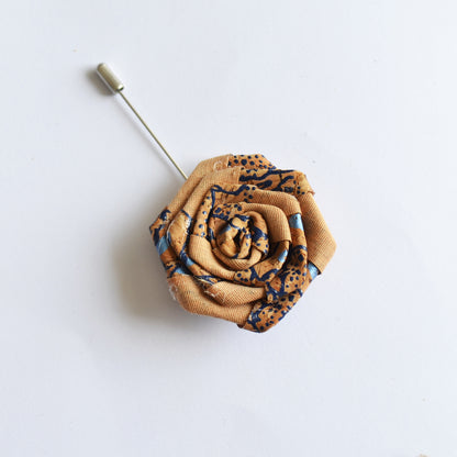 BROCHE EN LIEGE - Bleu - Loup Indigo